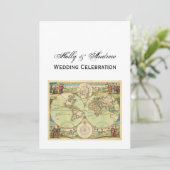 Antiek Wereldkaart #4 Kaart (Staand voorkant)