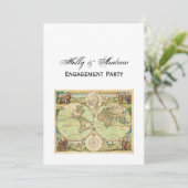 Antiek Wereldkaart #4 Kaart (Staand voorkant)