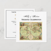 Antiek Wereldkaart #4 Kaart (Voorkant / Achterkant)