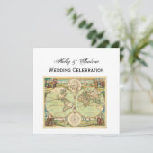 Antiek Wereldkaart #4 Kaart (Staand voorkant)