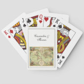 Antiek Wereldkaart #4 Pokerkaarten (Achterkant)