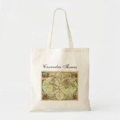 Antiek Wereldkaart #4 Tote Bag (Voorkant)