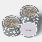 Antiek Wereldkaart aangepaste poker chips (Opstapeling)