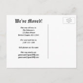 Antiek Wereldkaart,  adreswijziging Aankondigingskaart (Achterkant)