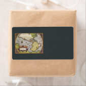 Antiek Wereldkaart Amerika, 1570 Etiket (Insitu)