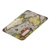 Antiek Wereldkaart Amerika, 1570 Magneet (Linkerzijde)