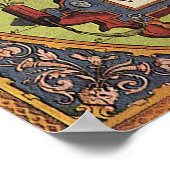 Antiek Wereldkaart Amerika, 1570 Poster (Hoek)