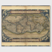 Antiek  Wereldkaart Atlas Decoratieve Roll Cadeaupapier (Vlak)