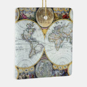 Antiek Wereldkaart, Atlas Maritimus van John Selle Keramisch Ornament (Rechts)