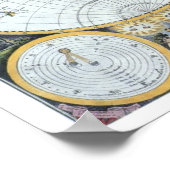 Antiek Wereldkaart, Atlas Maritimus van John Selle Poster (Hoek)