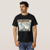 Antiek Wereldkaart, Atlas Maritimus van John Selle T-shirt (Voorkant volledig)