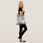 Antiek Wereldkaart, Atlas Maritimus van John Selle Tote Bag (Op model)