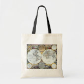 Antiek Wereldkaart, Atlas Maritimus van John Selle Tote Bag (Voorkant)