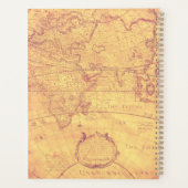 Antiek Wereldkaart avonturier Planner (Achterkant)