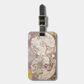 Antiek Wereldkaart Bagagelabel (Voorkant verticaal)