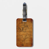 Antiek Wereldkaart Bagagelabel (Achterkant verticaal)