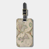 Antiek Wereldkaart Bagagelabel (Voorkant verticaal)