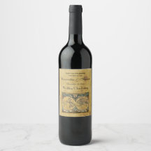 Antiek Wereldkaart — BG-wijnlabels