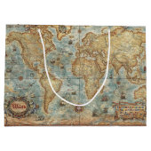  antiek wereldkaart bij nood large cadeautasje (Achterkant)