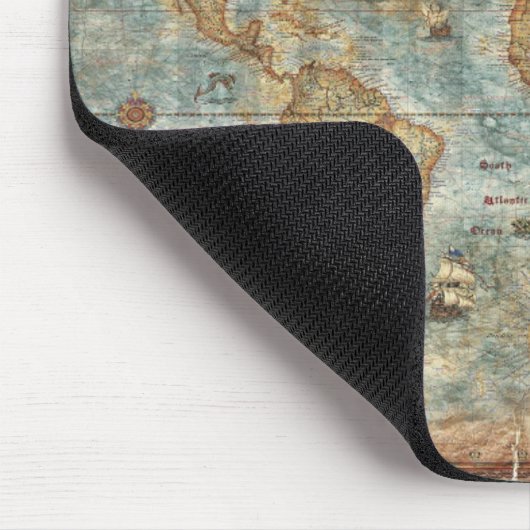  antiek wereldkaart bij nood muismat (Hoek)