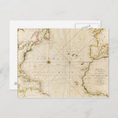 Antiek wereldkaart briefkaart (Voorkant / Achterkant)