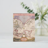 Antiek Wereldkaart Briefkaart (Staand voorkant)