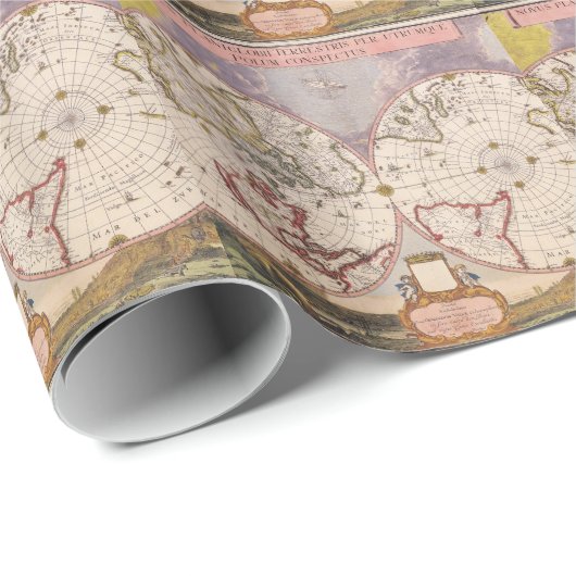 Antiek Wereldkaart Cadeaupapier (Rol Hoek)