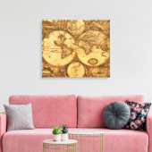 Antiek Wereldkaart Canvas Afdruk (Insitu (Woonkamer))