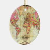 Antiek Wereldkaart  cartografie Keramisch Ornament (Rechts)