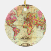 Antiek Wereldkaart  cartografie Keramisch Ornament (Achterkant)