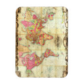 Antiek Wereldkaart  cartografie Magneet (Verticaal)