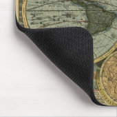 Antiek Wereldkaart Collectie Muismat (Hoek)