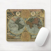 Antiek Wereldkaart Collectie Muismat (Met muis)