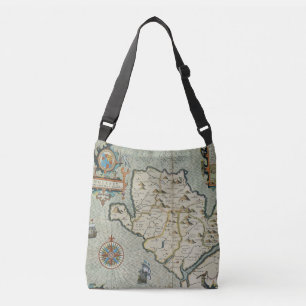 Antiek Wereldkaart Crossbody Bag Tas