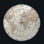 Antiek Wereldkaart Dartbord<br><div class="desc">Een populaire wereldkaart met artistieke antiek-stijl gedempte tonen, ziet er gewoon verbluffend en nogal elegant uit.</div>