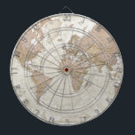 Antiek Wereldkaart Dartbord<br><div class="desc">Een populaire  wereldkaart met artistieke antiek-stijl gedempte tonen,  ziet er gewoon verbluffend en nogal elegant uit.</div>