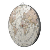 Antiek Wereldkaart Dartbord (Voorkant Rechts)