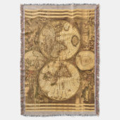 Antiek Wereldkaart Deken (Voorkant Verticaal)