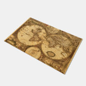 Antiek Wereldkaart Deurmat (Schuin)