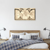 Antiek Wereldkaart door Philipp Eckebrecht - 1630 Canvas Afdruk (Insitu (Slaapkamer))