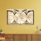 Antiek Wereldkaart door Philipp Eckebrecht - 1630 Canvas Afdruk (Insitu (Woonkamer))