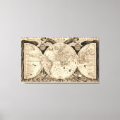 Antiek Wereldkaart door Philipp Eckebrecht - 1630 Canvas Afdruk (Voorkant)