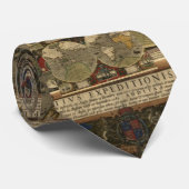 Antiek Wereldkaart Geschiedenis-geliefde Mode Stropdas (Opgerold)