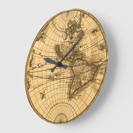 Antiek Wereldkaart Grote Klok (Hoek)