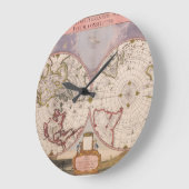 Antiek Wereldkaart Grote Klok (Hoek)