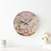 Antiek Wereldkaart Grote Klok (Huis)