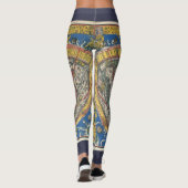 Antiek Wereldkaart Heart Shaped van Peter Apian 15 Leggings (Achterkant)