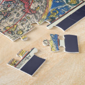 Antiek Wereldkaart Heart Shaped van Peter Apian 15 Legpuzzel (Zijkant)