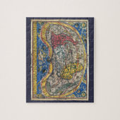 Antiek Wereldkaart Heart Shaped van Peter Apian 15 Legpuzzel (Verticaal)