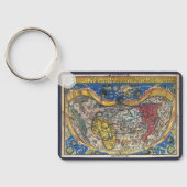 Antiek Wereldkaart Heart Shaped van Peter Apian 15 Sleutelhanger (Achterkant)